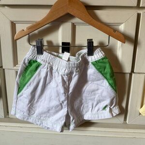 The Beaufort Bonnet Company White Shorts with Green Pocket Panels